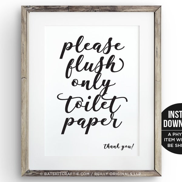 Printable Please Do Not Flush Feminine Products Sign Etsy