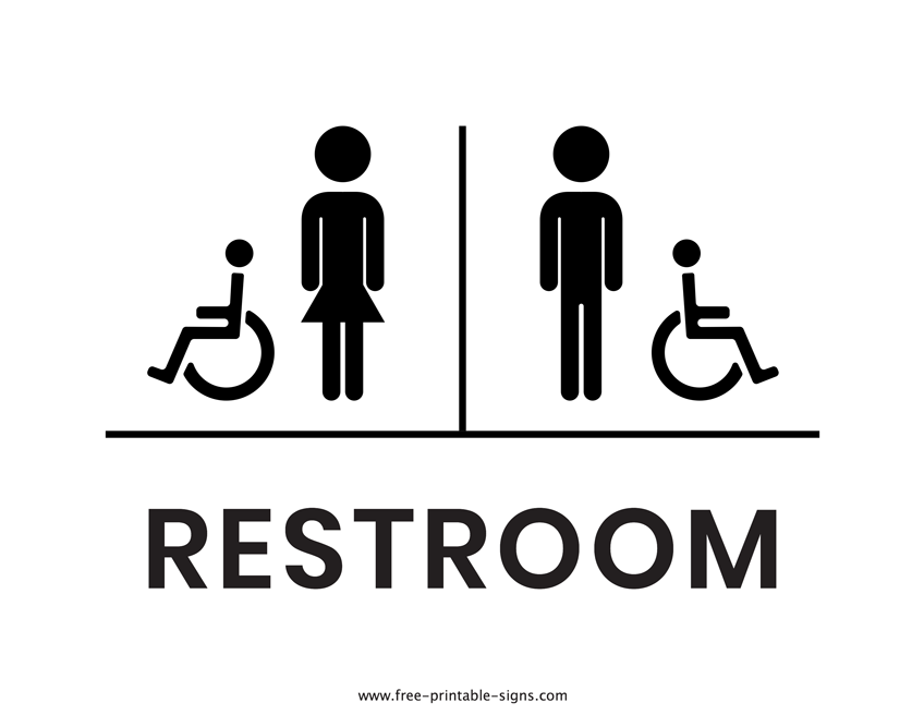 Printable Restroom Sign Free Printable Signs