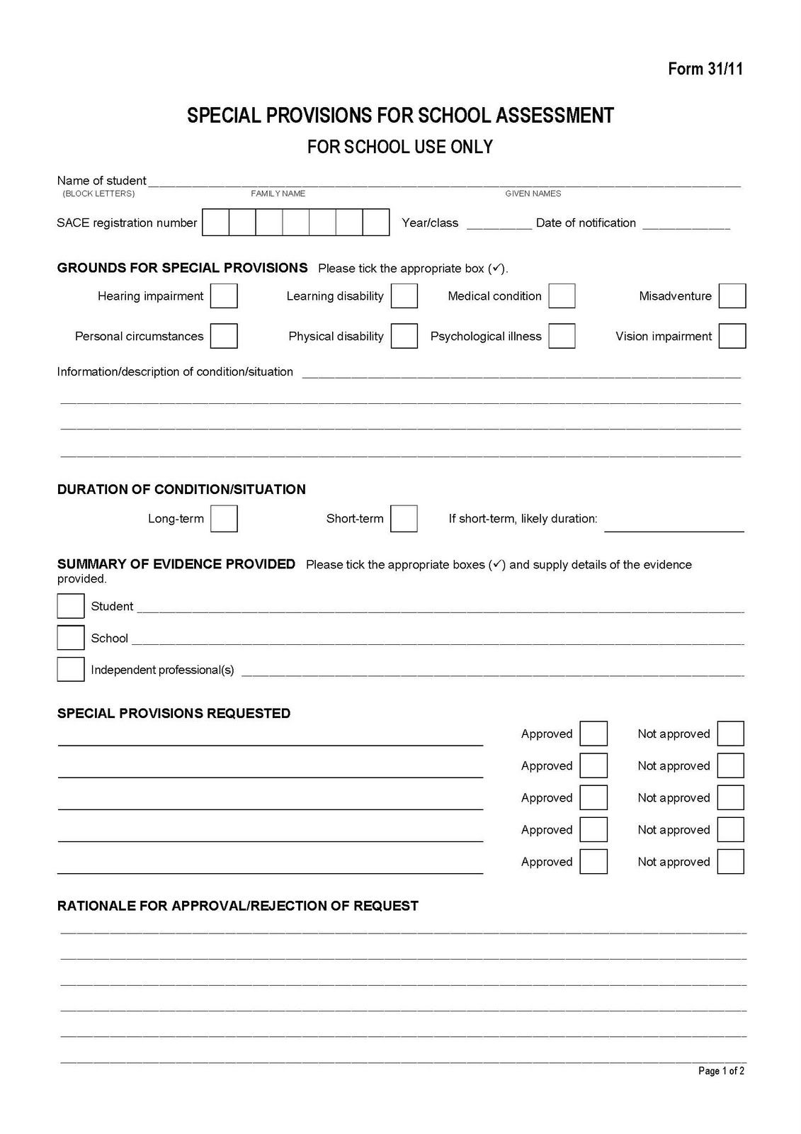 Printable School Forms Printable Form 2024