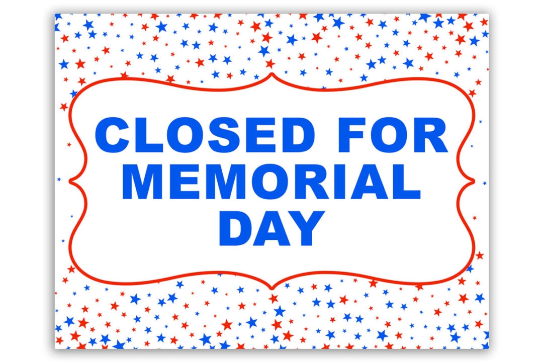 Printable sign closed memorial day example 10 Mom Envy