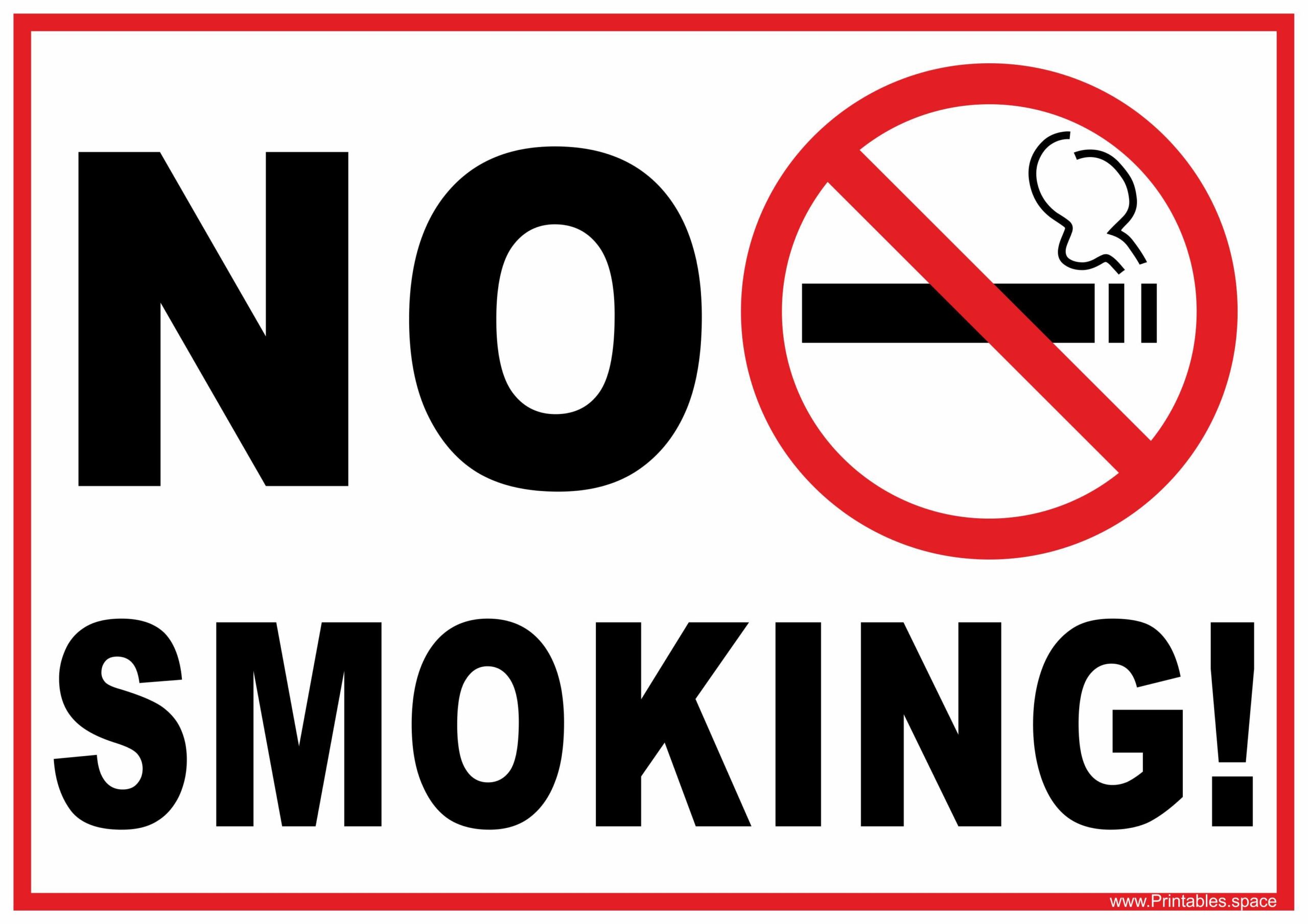 Printable Sign quot No Smoking quot Free Printables