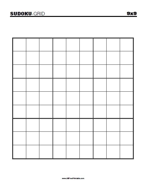 Printable Sudoku Blank Form Printable Forms Free Online