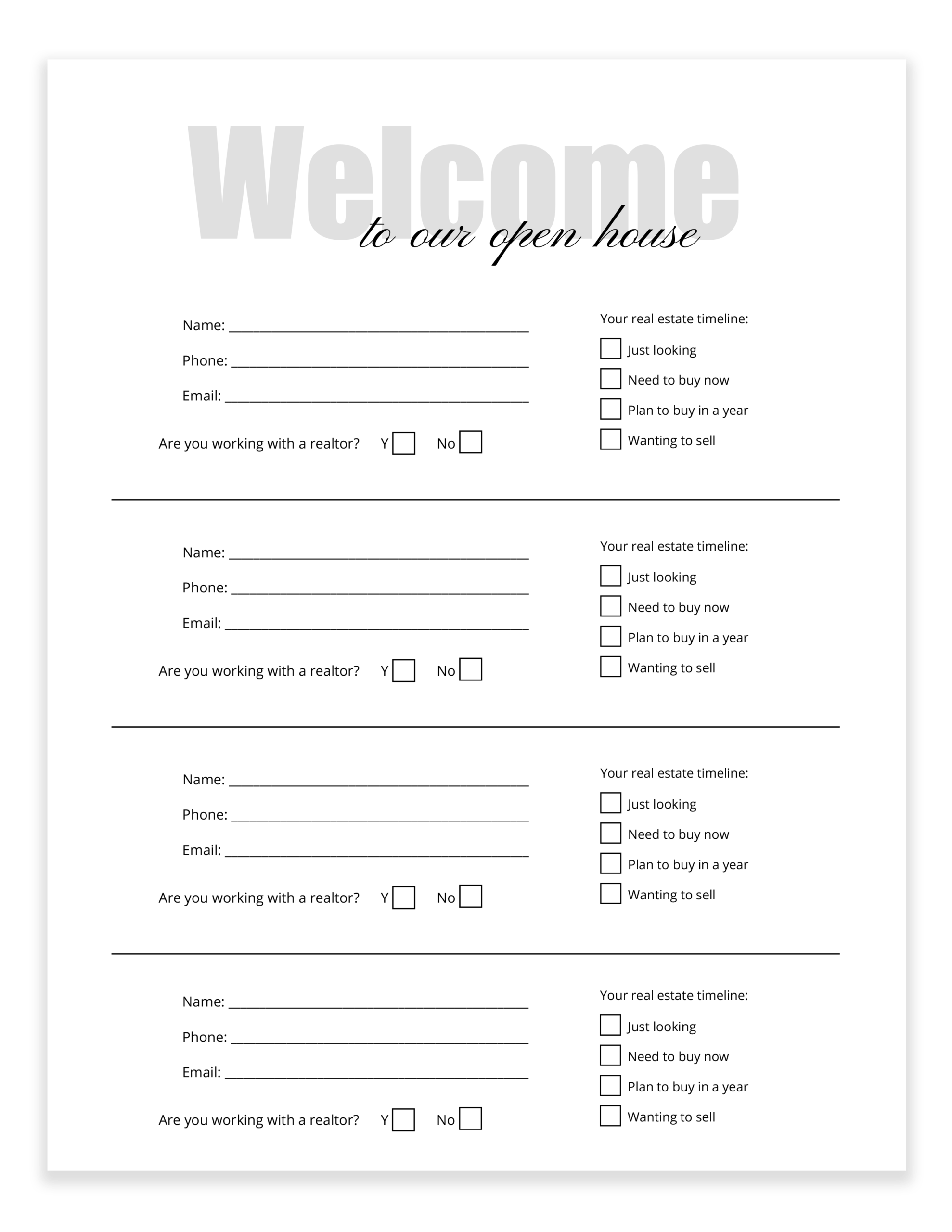 Printable Template Free Open House Sign In Sheet An O Vrogue co