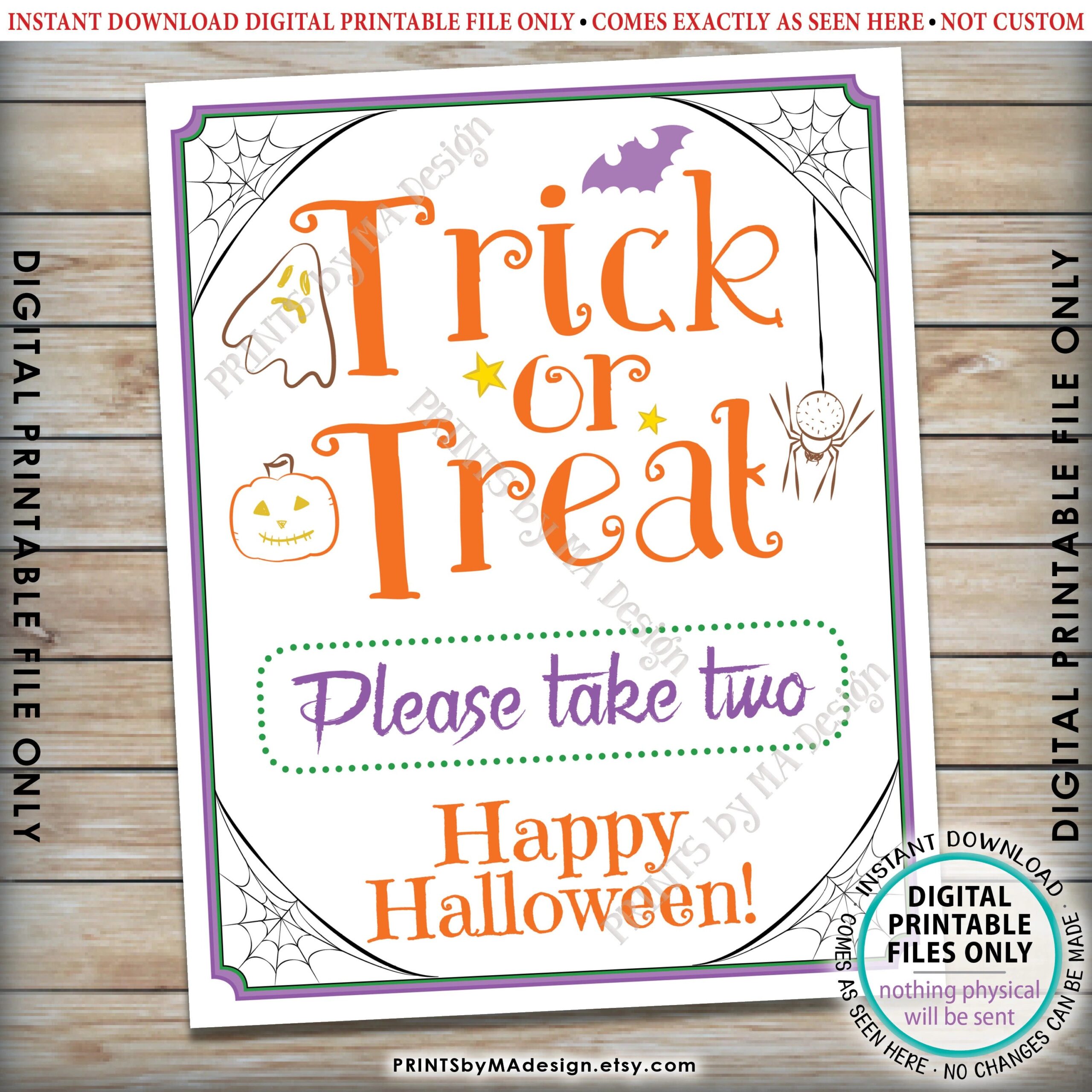 Printable Trick Or Treat Signs Printable Calendars AT A GLANCE