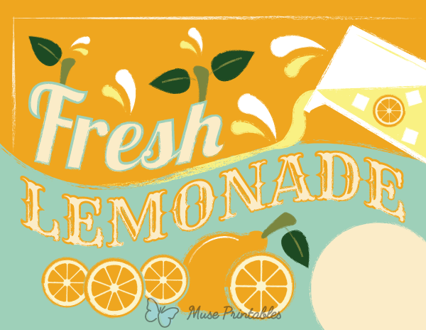 Printable Vintage Lemonade Stand Sign Worksheets Library