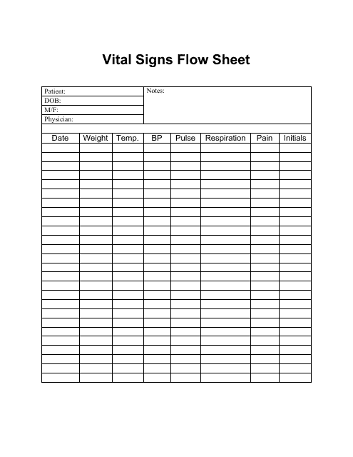Printable Vital Signs Sheet Nursing NBKomputer