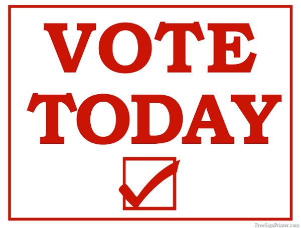 Printable Vote Today Sign