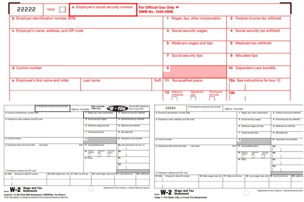 Printable W 2 Form Irs Printable Forms Free Online