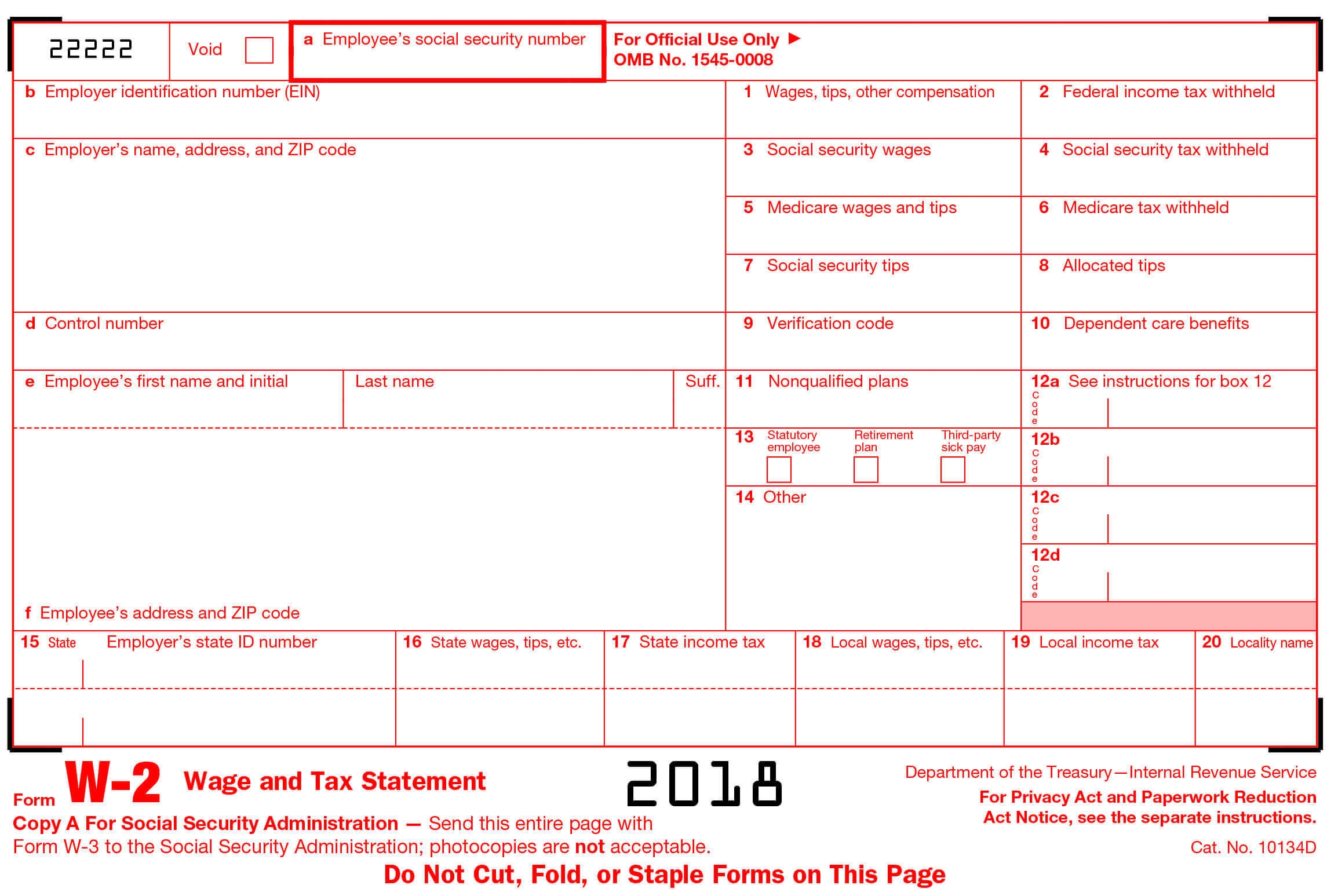 Printable W2 Form 2022 W4 Form