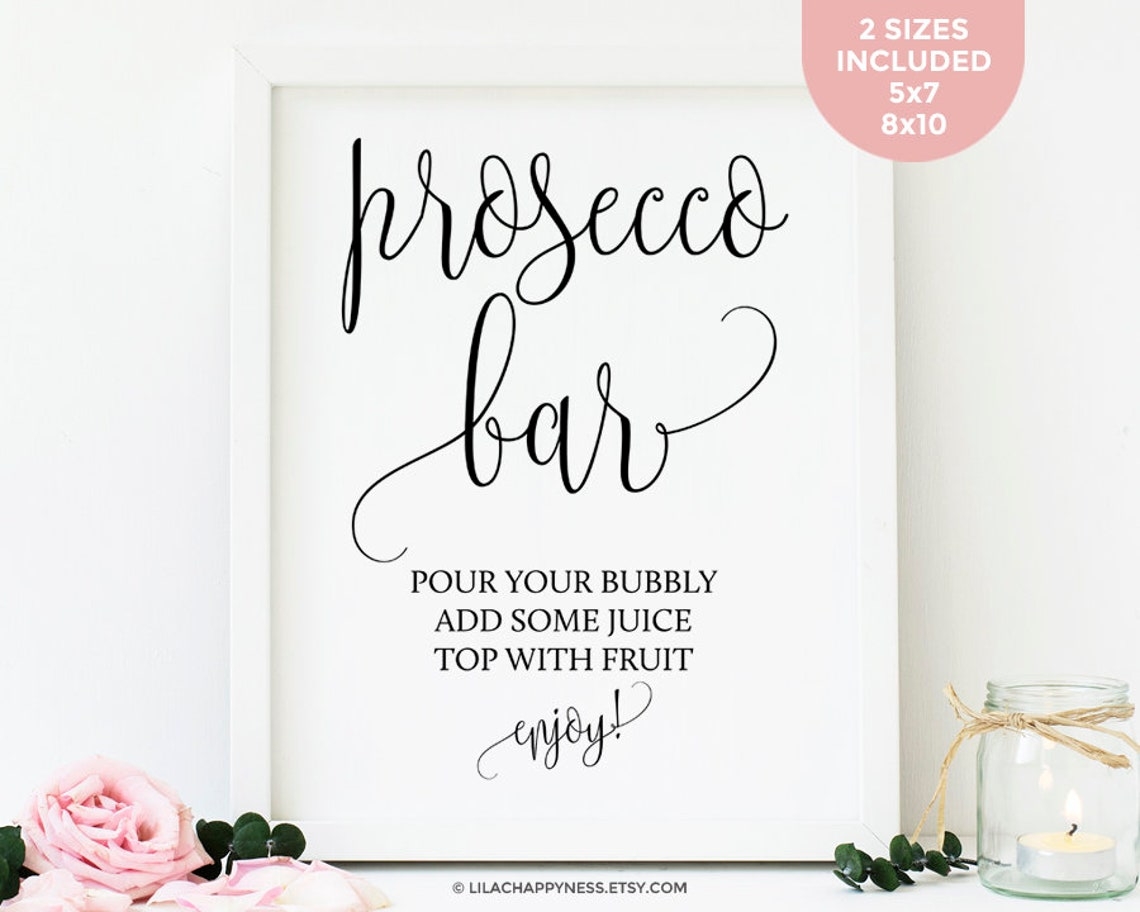 Prosecco Bar Sign Printable Free Printable Free Templates