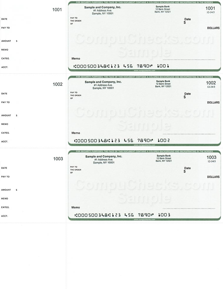 Quickbooks Printable Checks