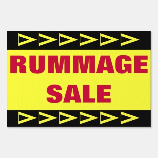 Rummage Sale Yard Signs Zazzle