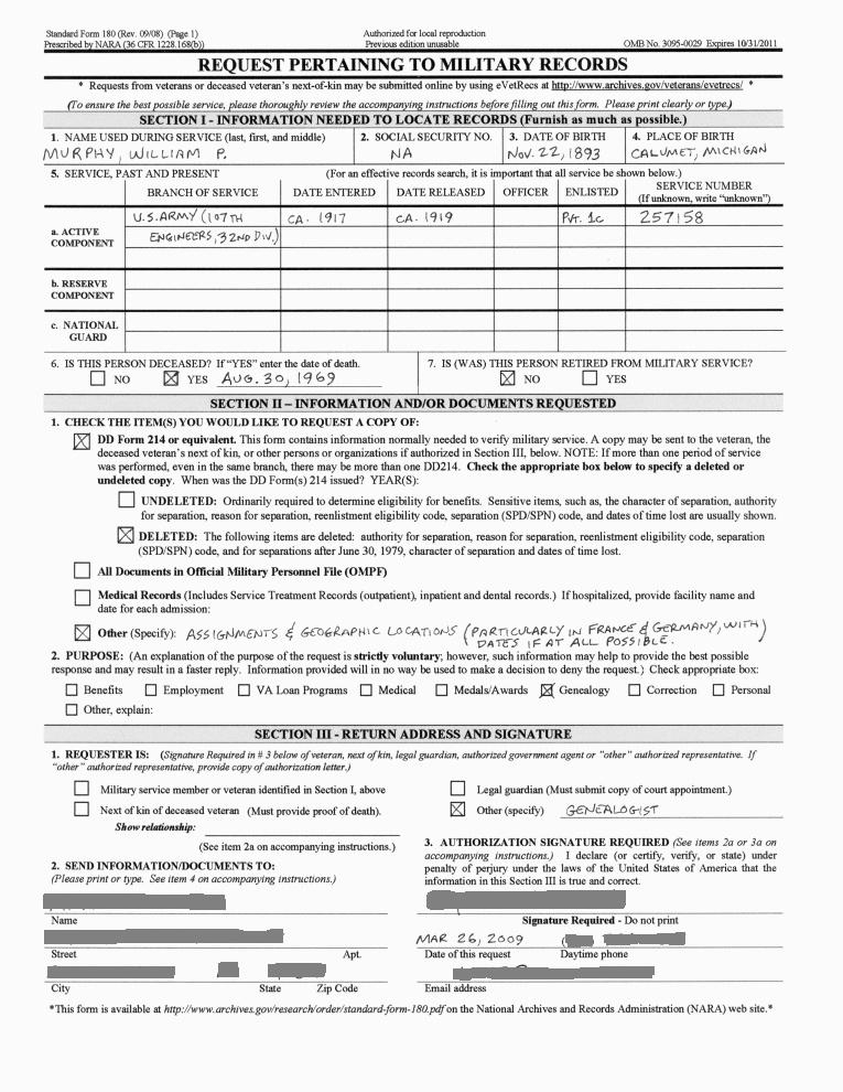 Sf 180 Printable Form