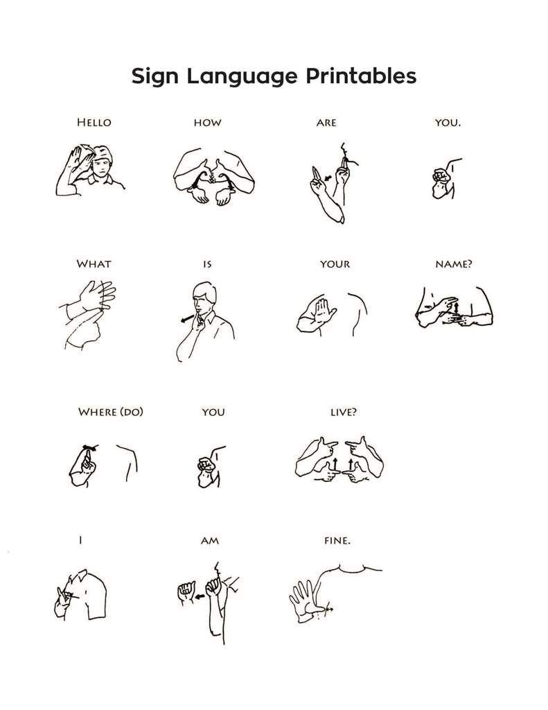 Sign Language Words And Phrases For Beginners