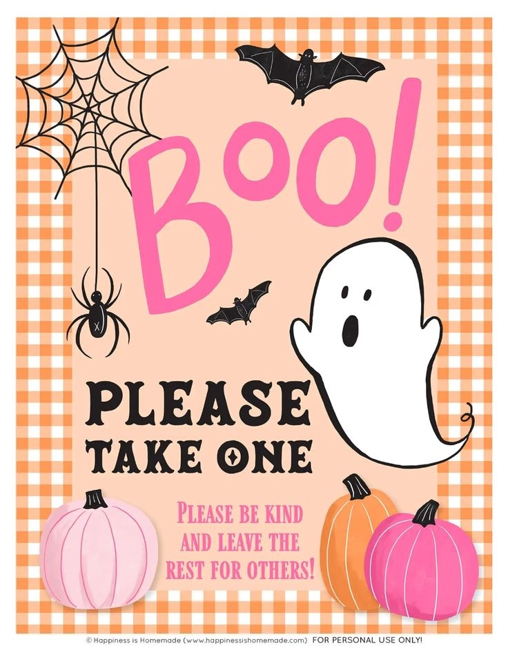 Spooky Halloween Sign Share The Treats
