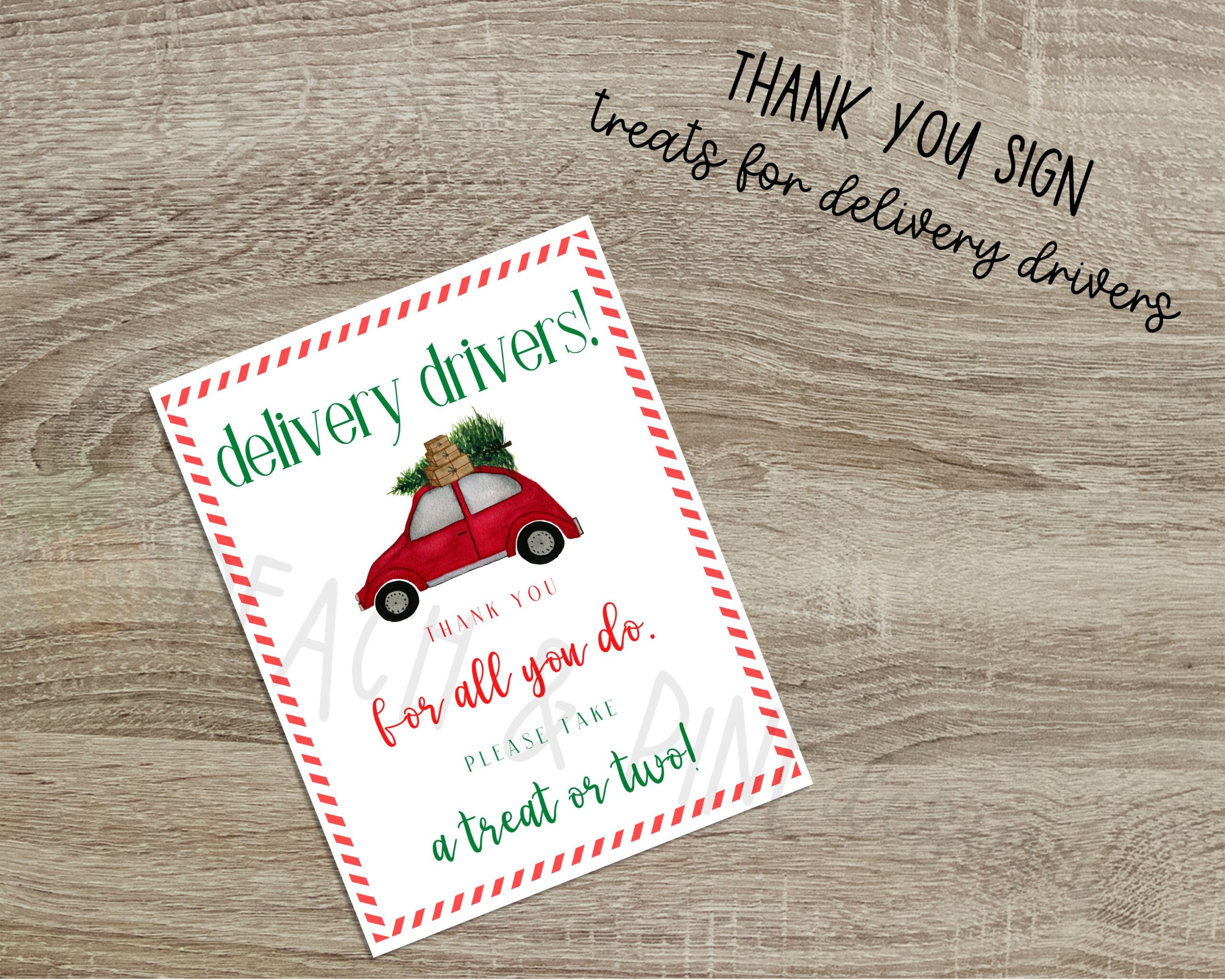Thank You Delivery Drivers Sign Printable Free Printable Word Searches