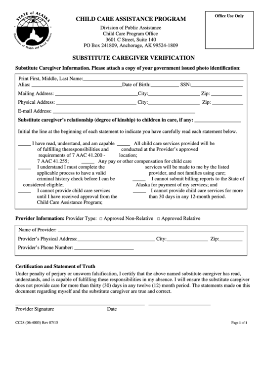 Top Child Care Verification Form Templates Free To Download In PDF Format