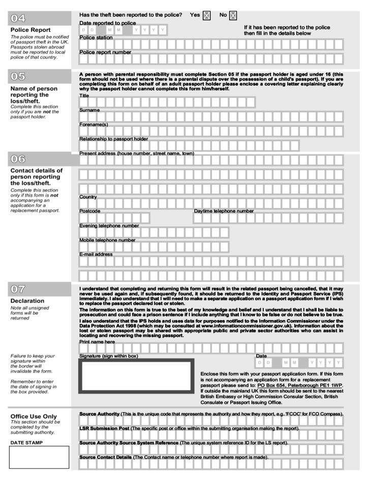 Uk Passport Forms Printable Printable Forms Free Online