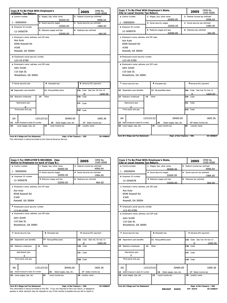 W2 Form For 2025 Pdf Printable Forms