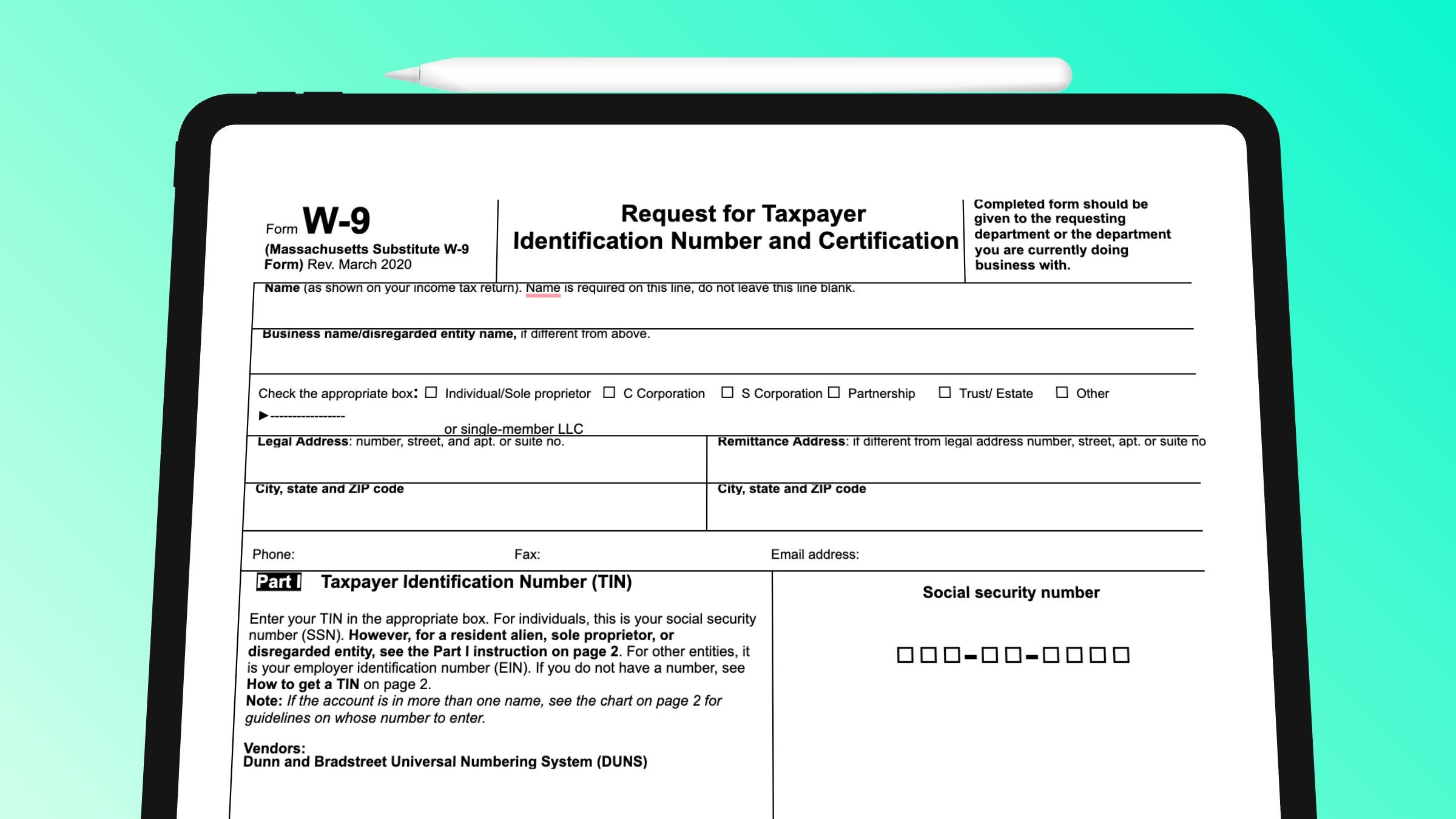 W9 Tax Form 2025 Printable Jamie A Horn