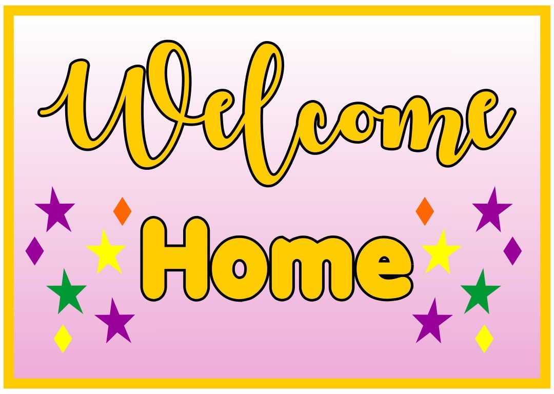 Welcome Home Sign Printable Printable Word Searches