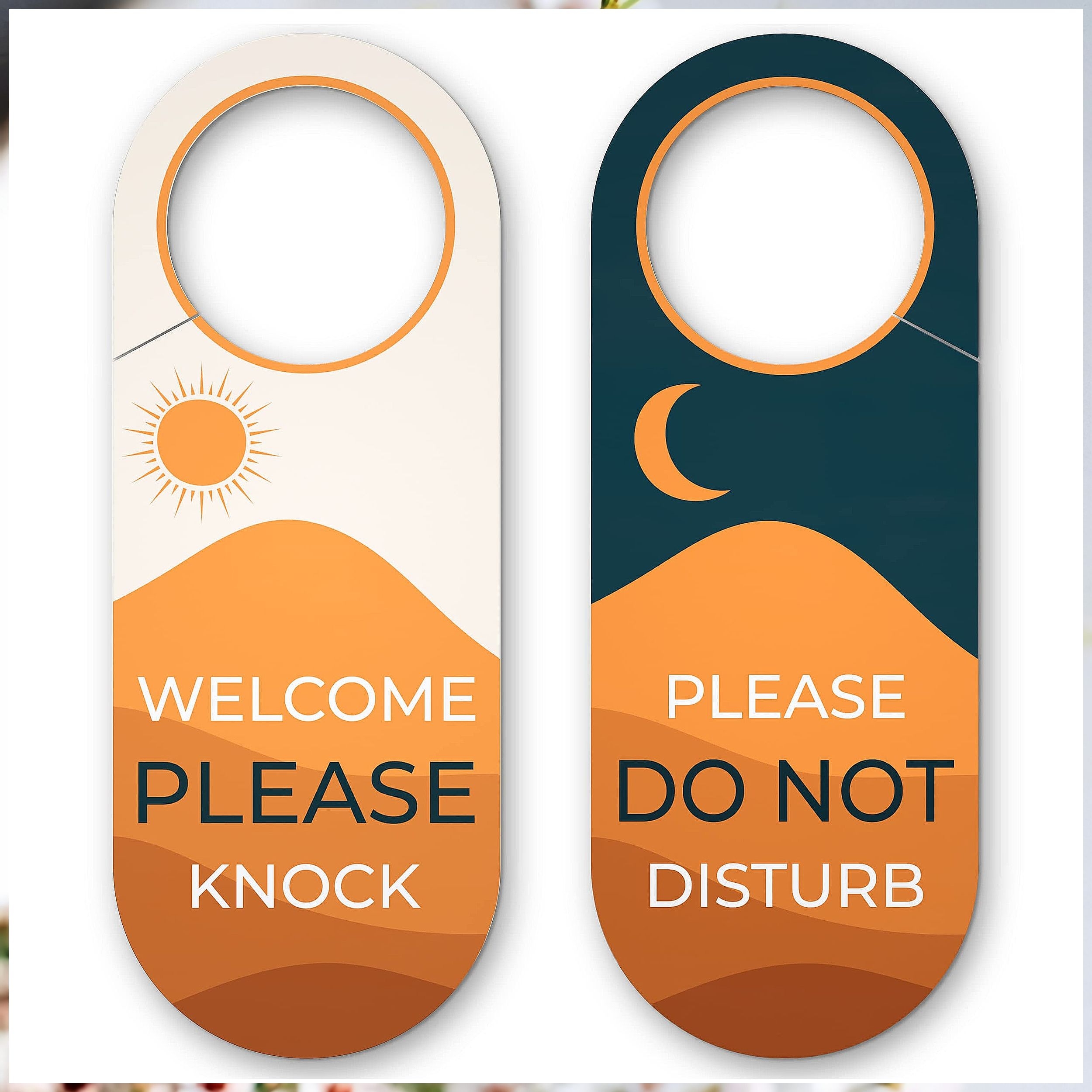 Welcome Please Do Not Disturb Door Hanger