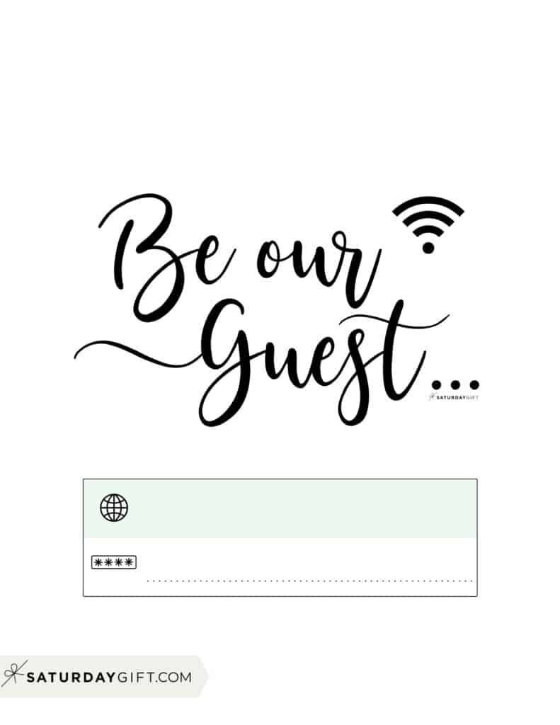 WiFi Password Sign 11 Cute Free Printable Templates Fillable Form 2023